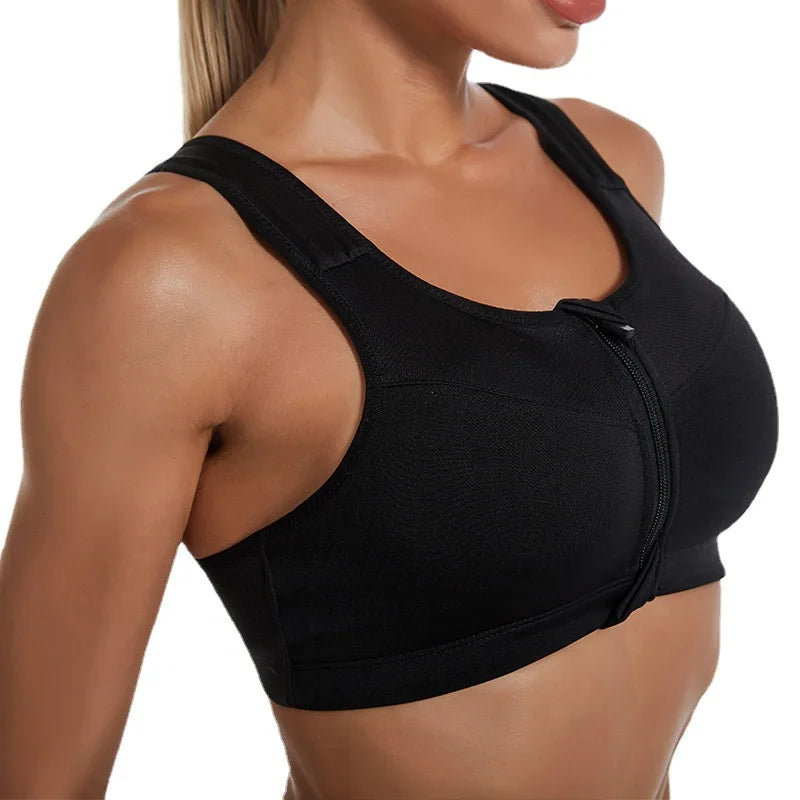 Sculpt Front-Zip Sports Bra