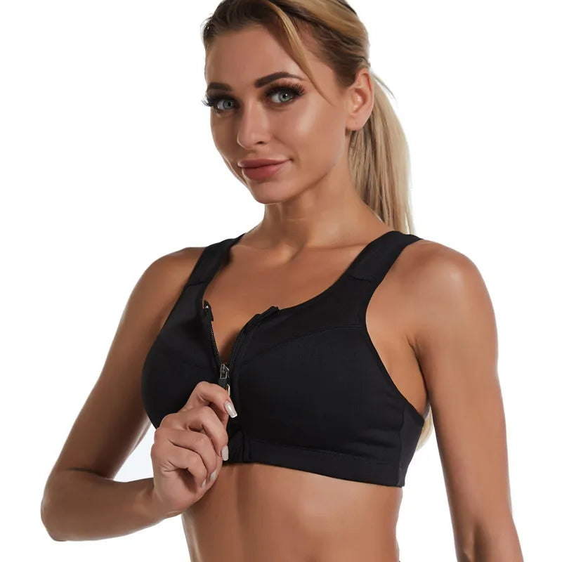 Sculpt Front-Zip Sports Bra