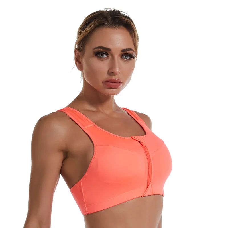 Sculpt Front-Zip Sports Bra