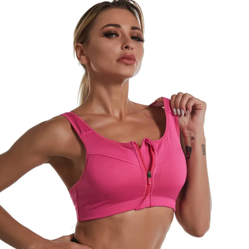 Sculpt Front-Zip Sports Bra